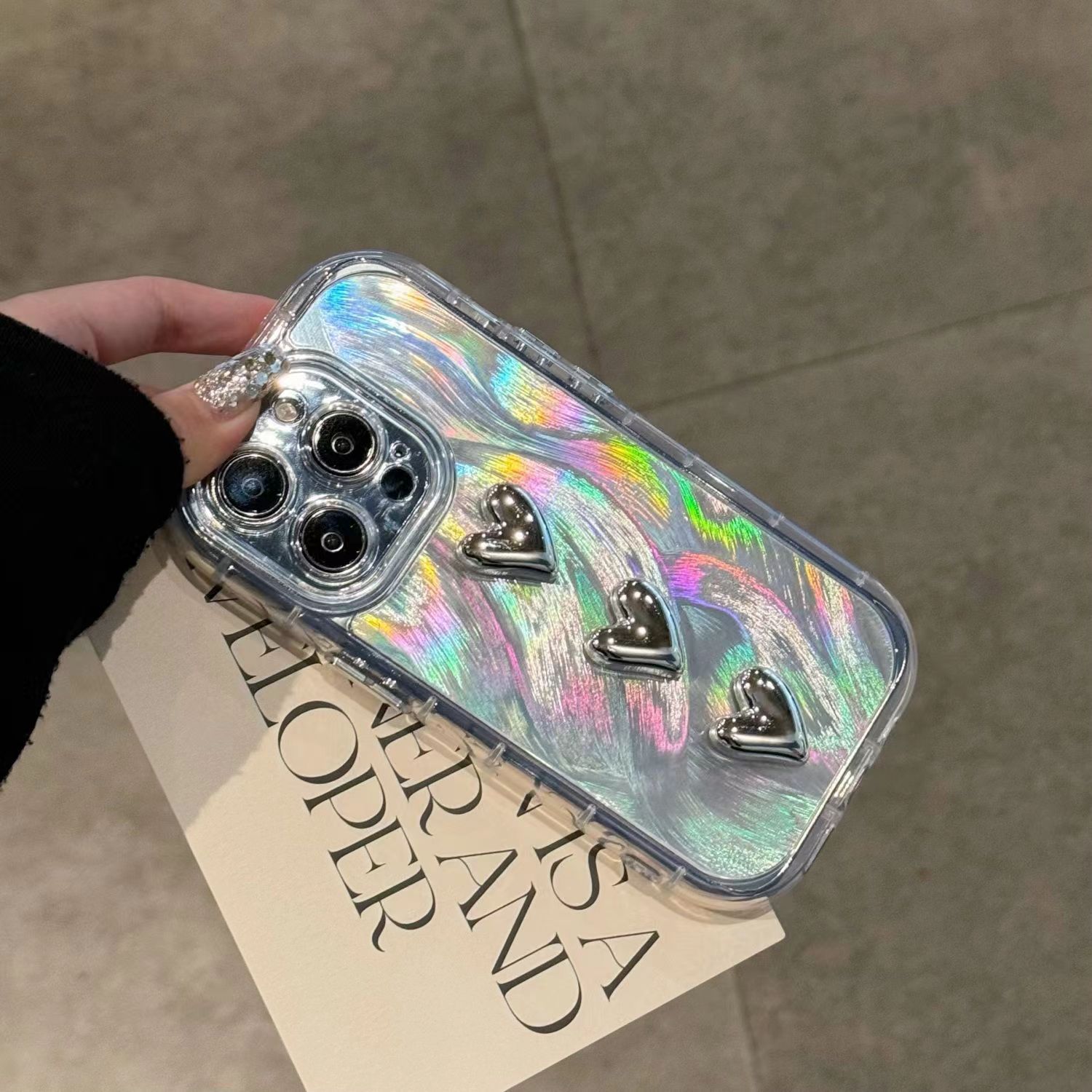 電鍍愛心iPhone15蘋果14promax手機殼13pro高顏值12少女心11硬殼