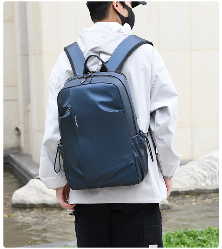 New lightweight backpack, men's large-capacity simple and casual travel backpack, college students' double-shoulder computer bag undefined