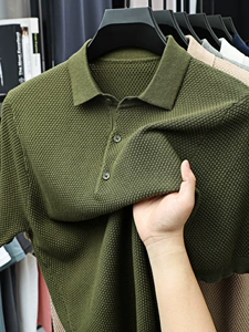 Хлопковая трикотажная летняя модная футболка polo, короткий рукав