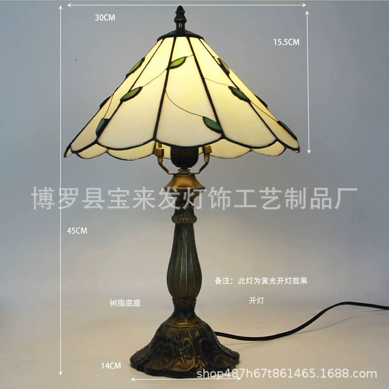 Retro table lamp for bed, lantern, creative villa for hotel
