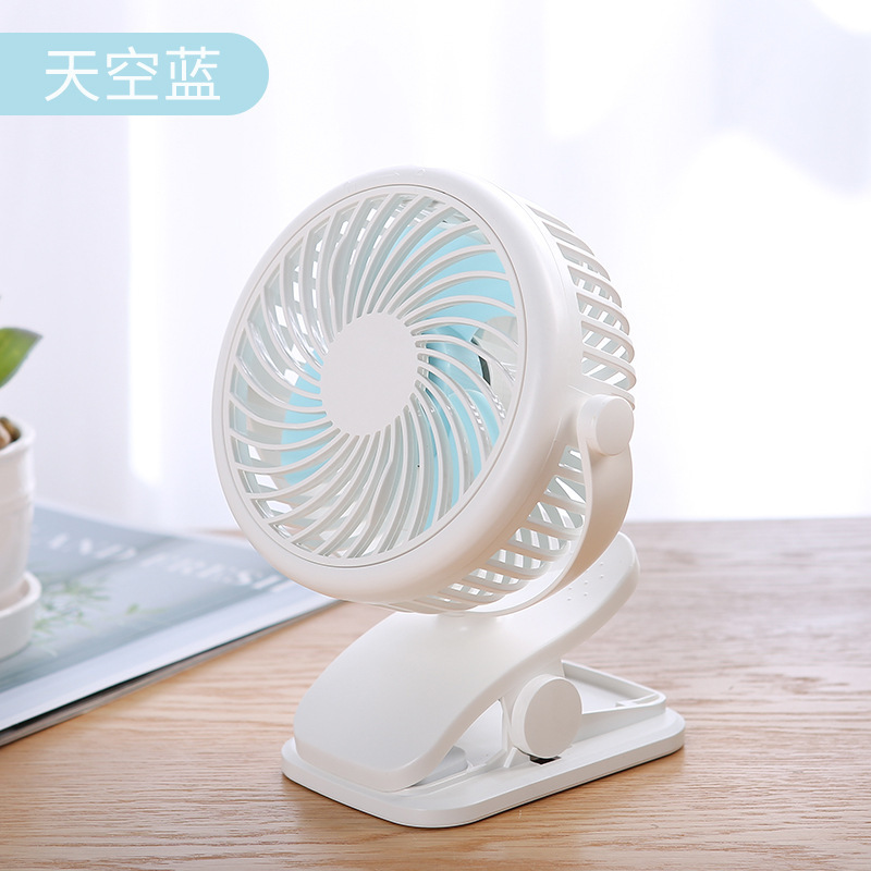 新型クロスボーダー小扇風機ミニ学生寮クリップ静音充電可能usb大風力オフィスデスク|undefined