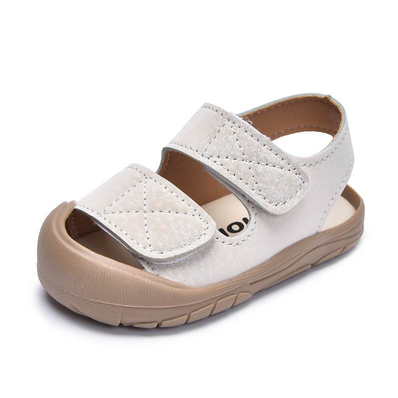 2026 verano bebés zapatos antichoque zapatos de bebés de bebés sandalias de cabeza simple zapatos de playa para niños con suela suave