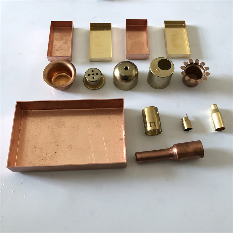 金型プレス部品加工 ステンレス鋼引張部品 角型シェル 真鍮引張シェル 銅角型シェル板金部品|undefined