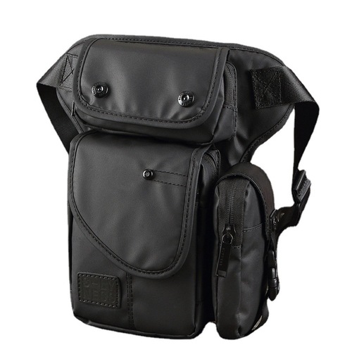 Cross-border exclusive men's chest bag with large capacity, waterproof nylon waist bag, European and American black casual crossbody bag