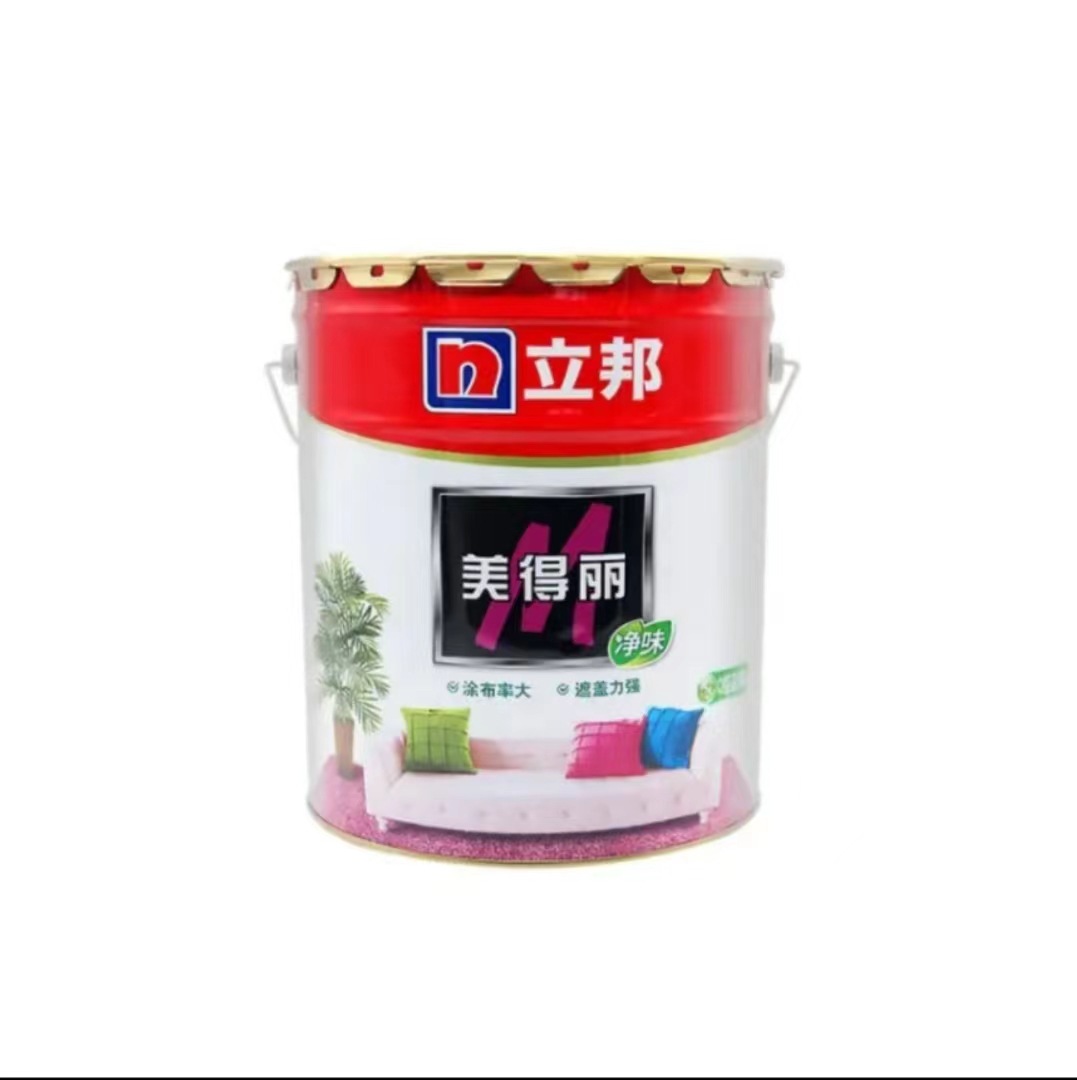 立邦净味美得丽内墙乳胶漆白色耐擦洗抗碱防霉 18L 翻新改色家装
