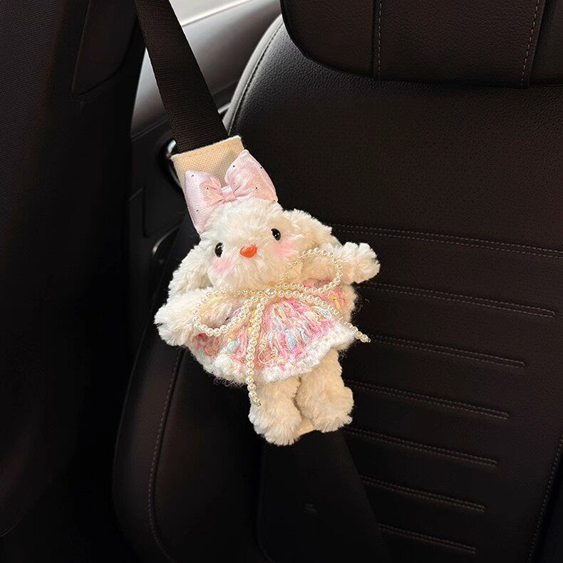 Car Seatbelt Shoulder Pad Creative Rabbit High-End Cute Decoration Anti-Wear Clothing Cartoon Couple