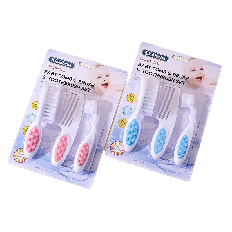 Embalaje en inglés cepillo de dientes recién nacido cepillo de dientes de masaje limpio recién nacido conjunto de pantalones redondas
