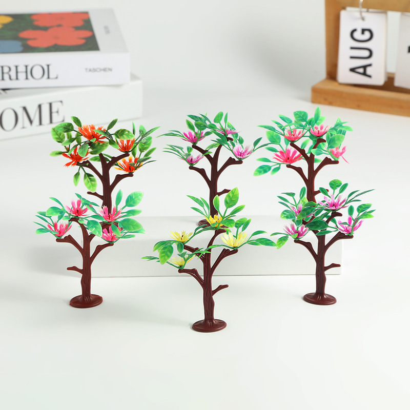 Cross-border simulation of small forest trees fake trees variety of cake decoration sand table trees landscaping tree model simulation of green trees