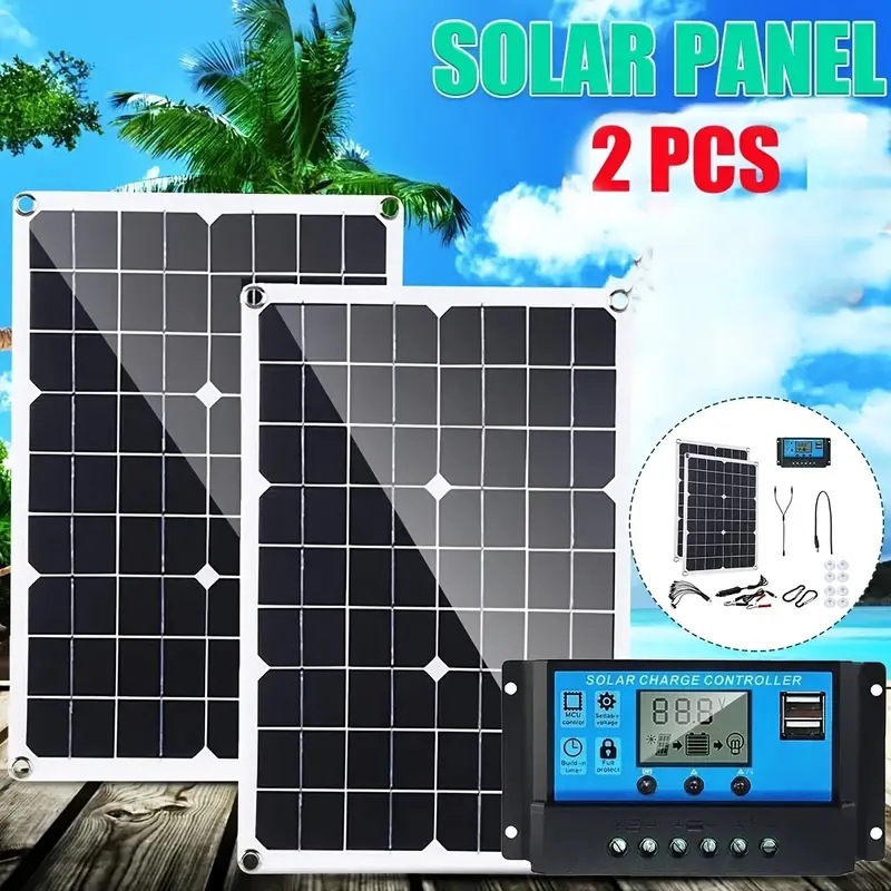 跨境热卖20W18V柔性太阳能板电池套件户外便携式移动电源充电使用