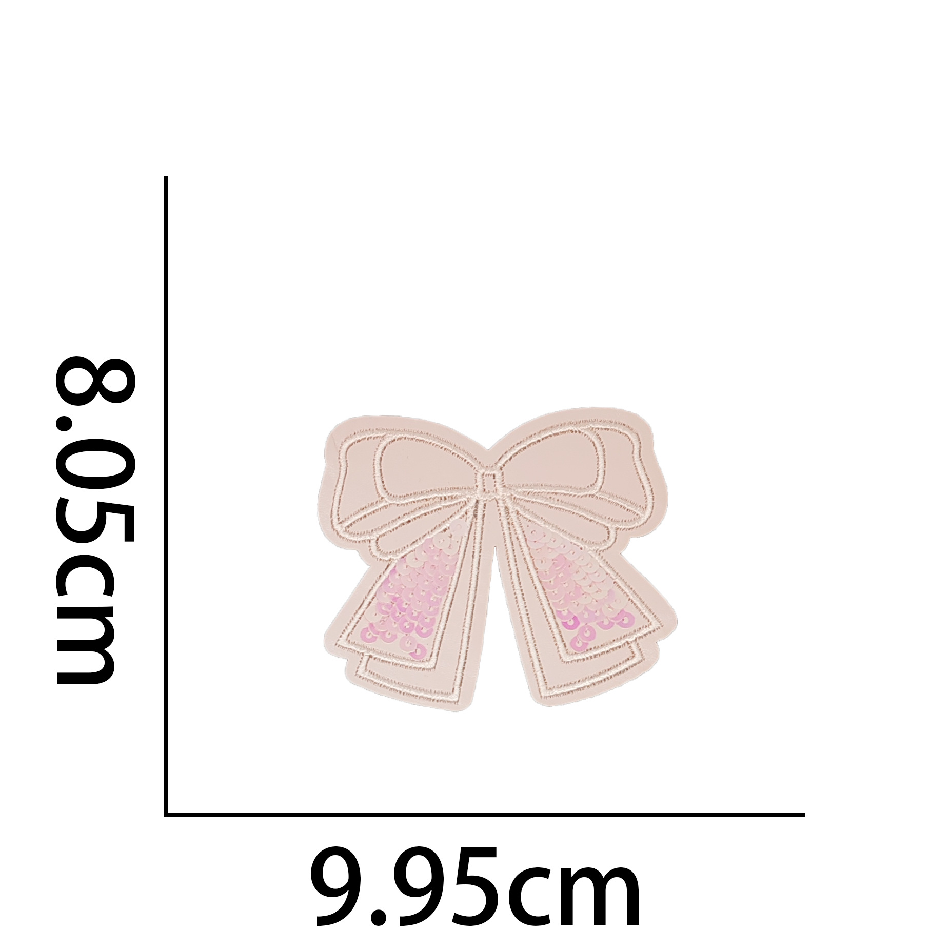 Arco de dibujos animados mariposa elemento sequinilla más pegamento de espalda serie de tela pegado DIY parche ropa serie de bolsas accesorios