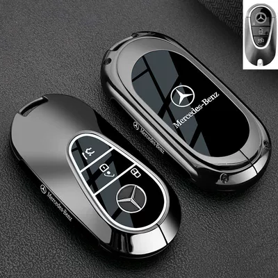 Special Mercedes-Benz E300L Key Cover C260L/A200L/C200L/Glc300L/Gla200/Glb220 Buckle (Car key bag) - vinyl-benz-c-model-piano-black-one-key-shell