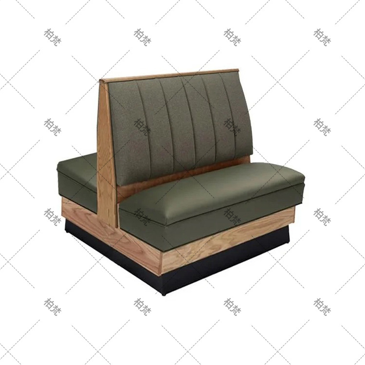 Almacenamiento sofá de madera sólida sofá curva de forma especial contra la pared cafetería cadena de tiendas restaurante comercial exclusivo transfronterizo