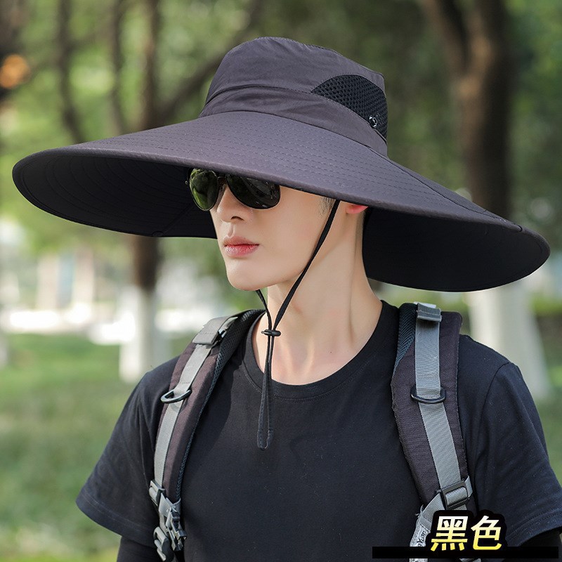 Sombrero de protección contra el sol para hombres y mujeres al aire libre cubierta de cuello gorro de verano gran bisel anti-UV sombrero de pesca sombrero de montaña sombrero de bicicleta