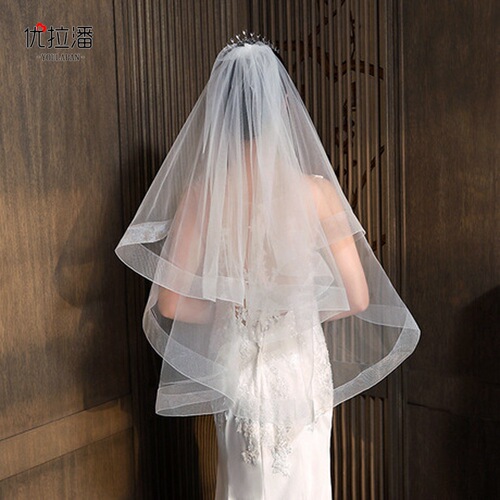 Youlapan theme photography veil bridal veil multi-layer wedding dress waist-length wedding wide-brimmed veil V69