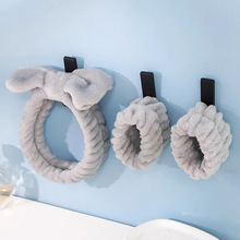 洗脸专用手腕带发箍洗脸防湿三件套蝴蝶结洗脸发带洗漱专用头饰厂