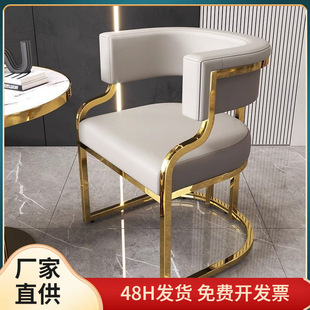 Light Luxury Simple Dining Chair Hotel Sales Office Beauty Salon Reception Mahjong Sofa Chair Nail Art Shop Customer Makeup Chair