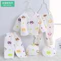 Productos al por mayor para bebés y maternidad, ropa para recién nacidos, conjunto de cinco piezas de algodón para bebés, envío directo de prendas de una pieza para recién nacidos.