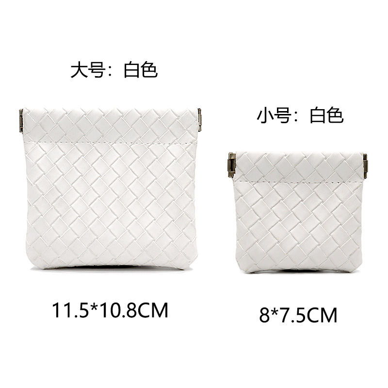 Nueva bolsa de almacenamiento de metralla cerrada automática bolsa de almacenamiento portátil bolsa de lápiz labial pequeña bolsa de cosméticos de pu portátil