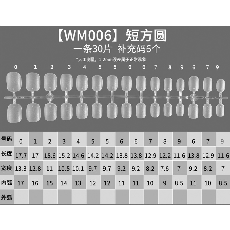 Full Size【480 Pieces】Short Square Round