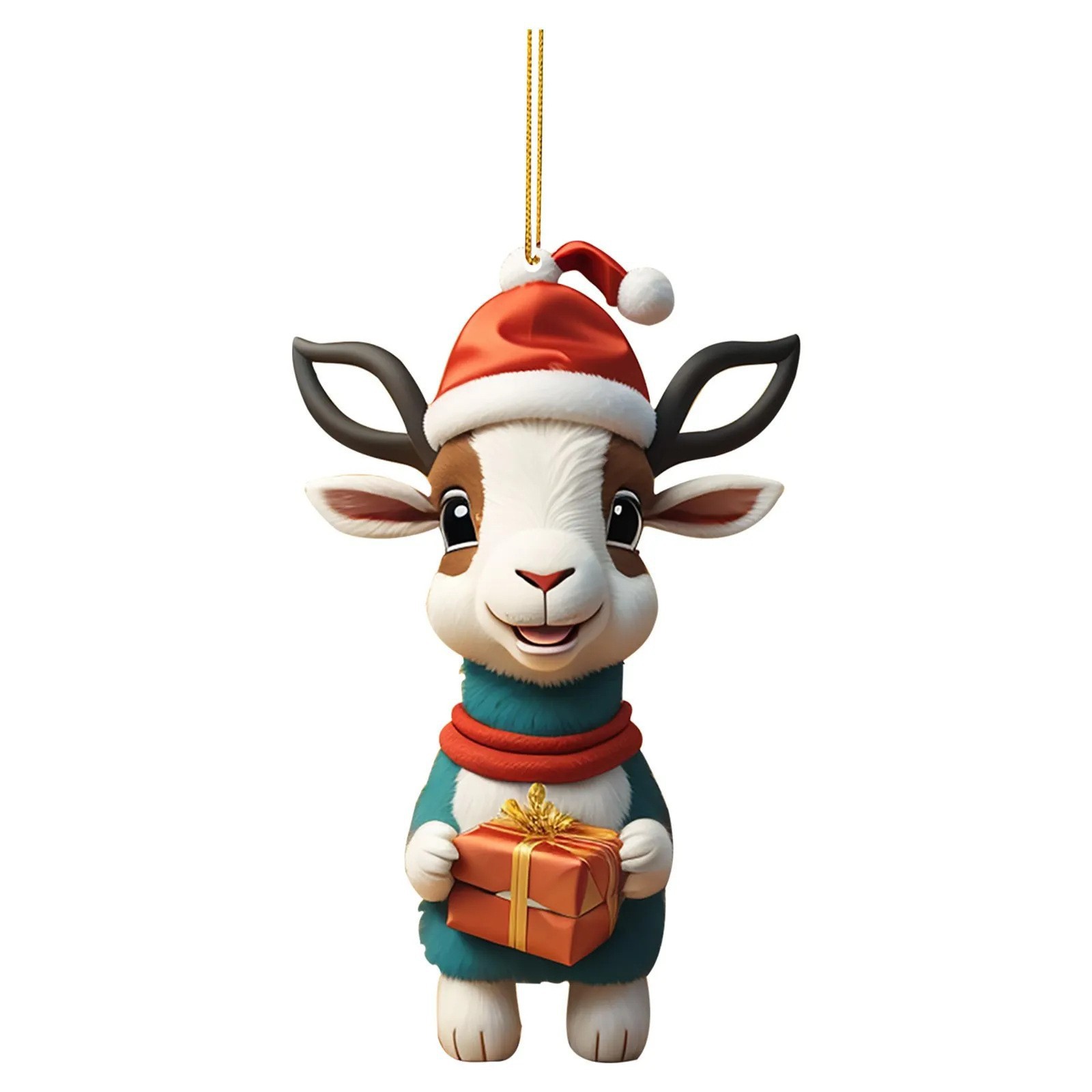 Nuevos productos transfronterizos de Navidad lindos dibujos animados cabra automóvil decoración de Navidad árbol de Navidad colgante decoración para el hogar image 15