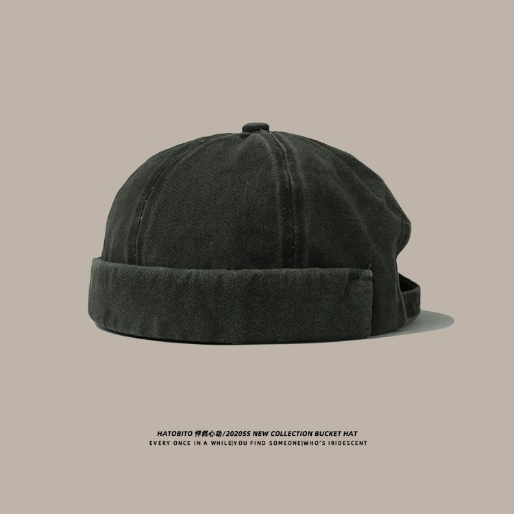 ~笨笨小舖~瓜皮帽 日系 棉質 帽子 圓頂 雅痞流氓帽 地主帽 水兵帽 地主帽 流氓帽 遮陽帽 嘻哈帽 遮陽帽 工作帽