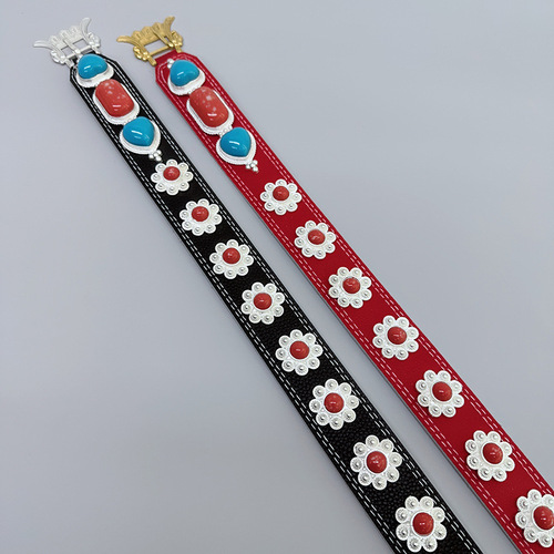 Ethnic-style Tibetan Pot Dance Accessory Belt, Tibetan Decorative Belt, Alloy Tibetan Dress Clothing Accessory Belt