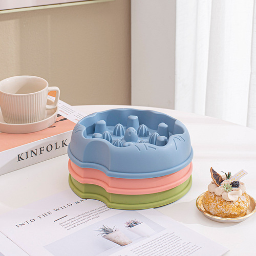 Pet slow food bowl, dog slow feeder, cat feeder, non-slip, anti-knock over, dog slow food bowl, large capacity cat bowl