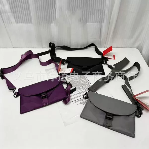 N-Gogo flip-top workwear crossbody bag, trendy shoulder bag, popular chest bag, Japanese-style nylon casual versatile handbag