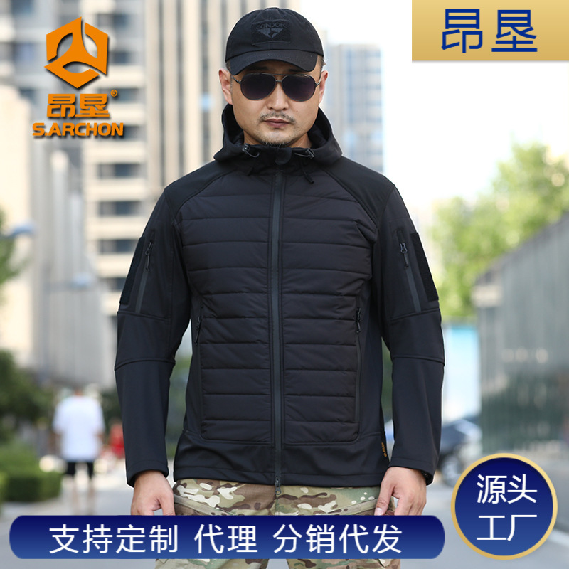 Anken Xuanwu outdoor tactical cotton-padded jacket men's warm windproof waterproof assault jacket hiking camouflage jacket commuter cotton-padded jacket