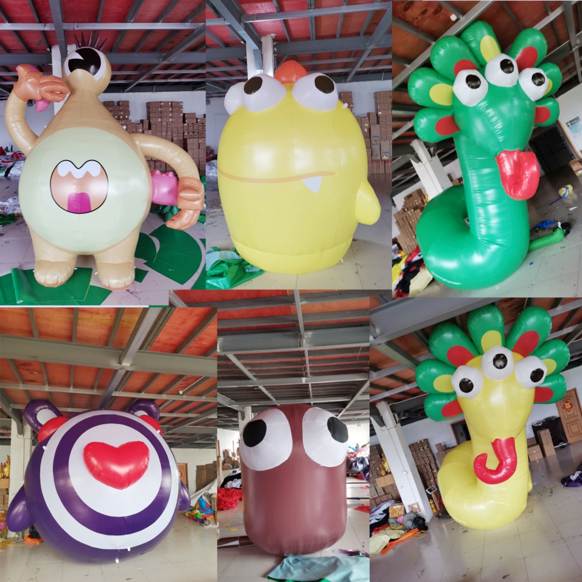 充气花朵花卉装饰萌宠乐园 潘多拉花园主题 大眼小怪兽卡通气模
