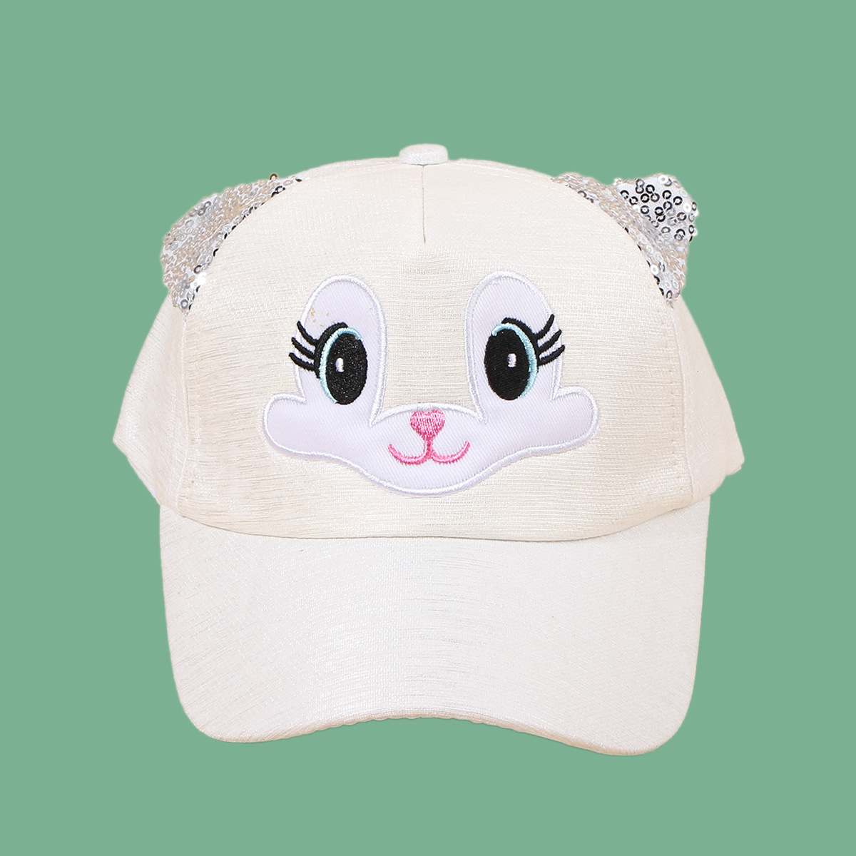 Korean Children's Sequined Bunny Cap display picture 1