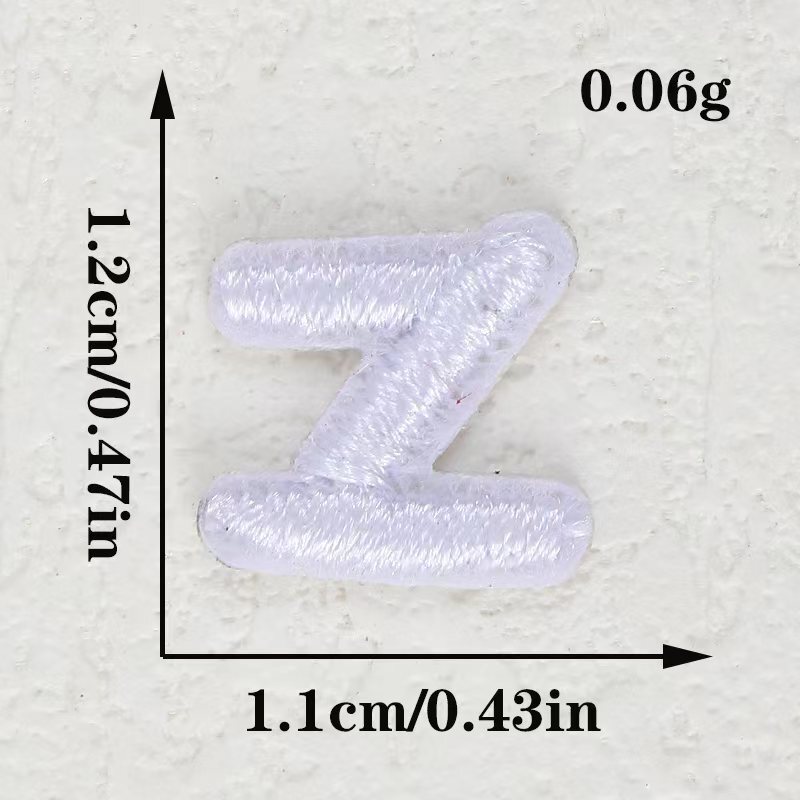 电脑刺绣布贴黑白小数字字母跨境批发DIY服饰补丁装饰贴刺绣辅料|undefined