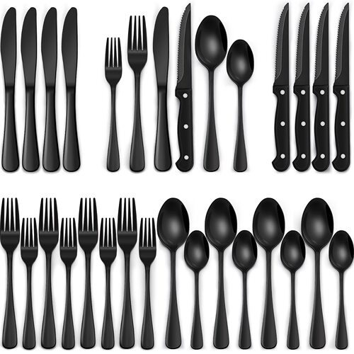 Tableware set stainless steel tableware kitchenware set with steak knife daily tableware dishwasher safe