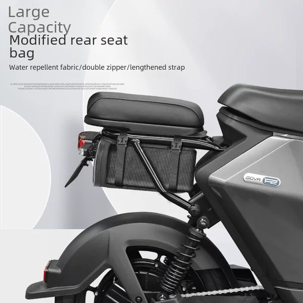 Electric car hanging bag driving bag outdoor riding bag reflective rear seat carrying bag rain-proof shelf bag tail bag accessories