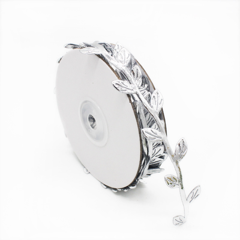 Simulación ultrasónica hojas de oro y plata de colores de la hoja de sauce iluminación Garland accesorios decorativos de tela flor Vid 10 m Paquete de rollo