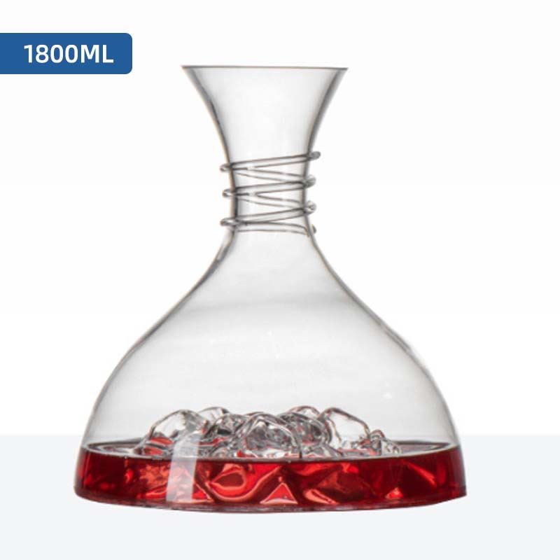 Decantador de cristal de vino pourer con mango hogar separador de vino rápido vino extranjero boca oblicua decantador olla