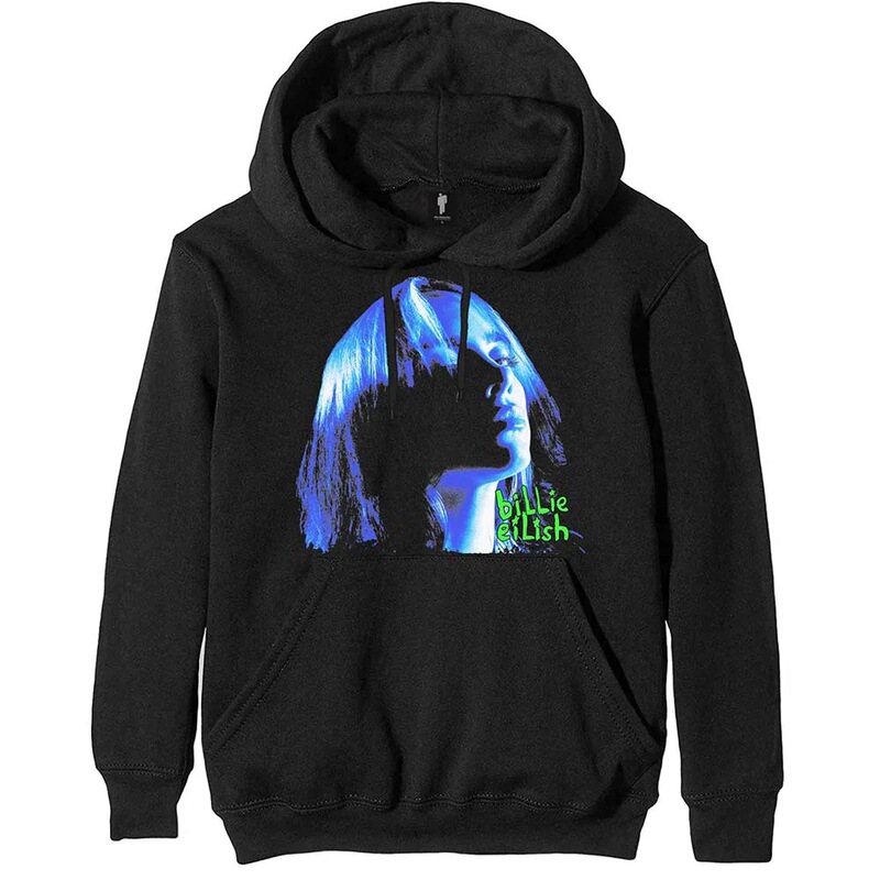 Billie Eilish Billie Eilish European and American Style Classic Retro Foreign Trade Autumn and Winter Fleece Hooded Sweatshirt