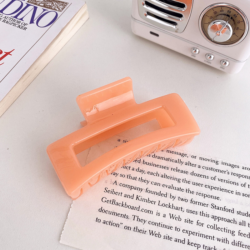 Leche marrón esmerilado pelo clip accesorios para el cabello de las mujeres de alto grado updo tiburón clip gran horquilla ins lindo horquilla al por mayor