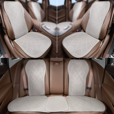 Four Seasons Pad — sense half cushion - ultra-thin-and-breathableseven-piece-set-for-the-whole-car-off-white-clean-labelno-logo