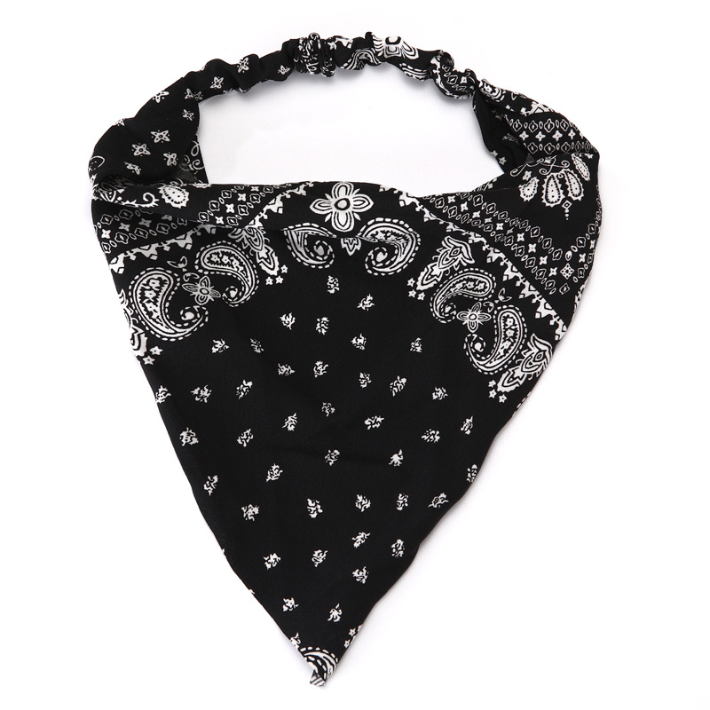 Bohemian Paisley Triangular Elastic Headband Headwrap For Men_voghion.com