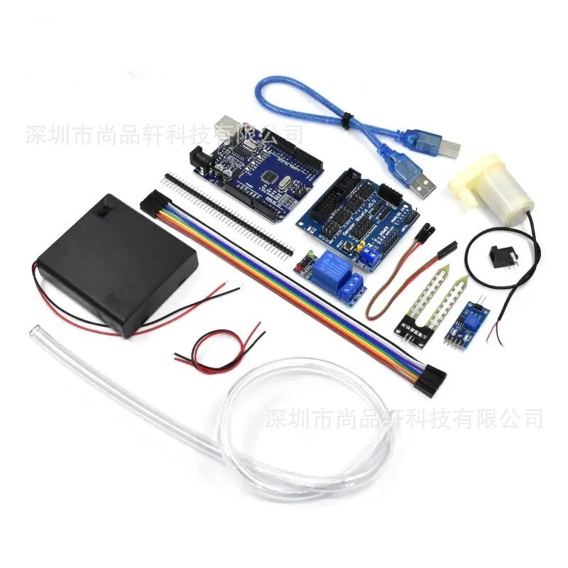 自动浇花水泵 自动灌溉DIY套装 土壤湿度检测自动浇水套装