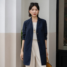 YUN韫气质风衣外套女中长款经典2025秋季显瘦小个子薄款风衣外套