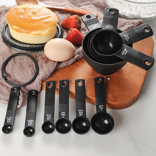 Amazon baking tools measuring cup measuring spoon 10-piece set with capacity scale measuring spoon suit quantitative spoon