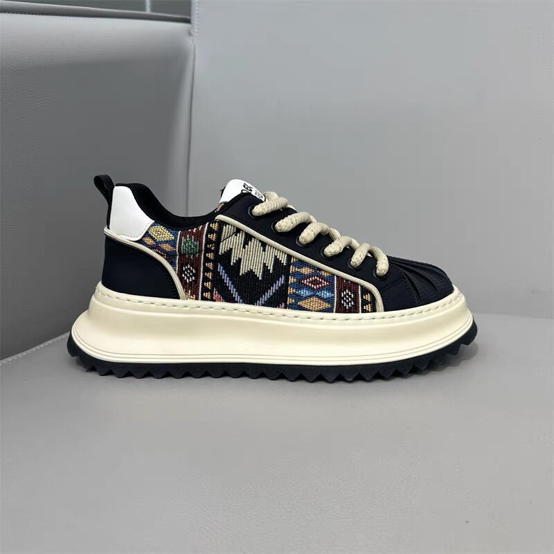 Shell Toe Men's Shoes Autumn Niche Original Versatile Casual Sneakers for Middle School Students Sports Thick-Soled Height-Increasing Canvas Trendy Shoes