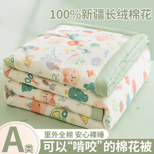 Summer Cotton Summer Quilt Air-Conditioned Quilt Summer Cool Quilt Pure Cotton Machine Washable Summer Single Student Kidsren Thin Quilt Core
