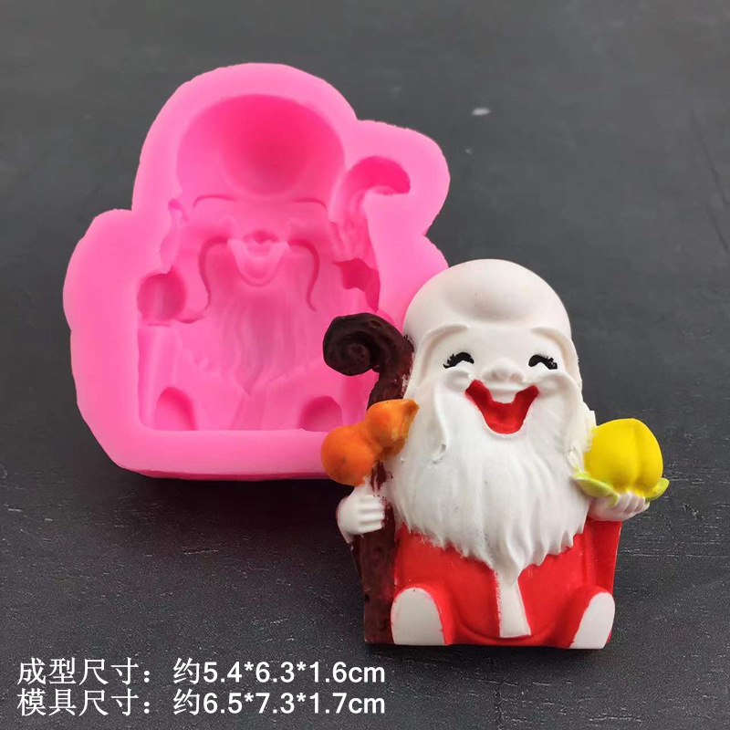 Полу-трехмерная форма Shougong желает дня рождения Шоколадное украшение Сладкий торт инструмент для выпечки силиконовых яиц DIY