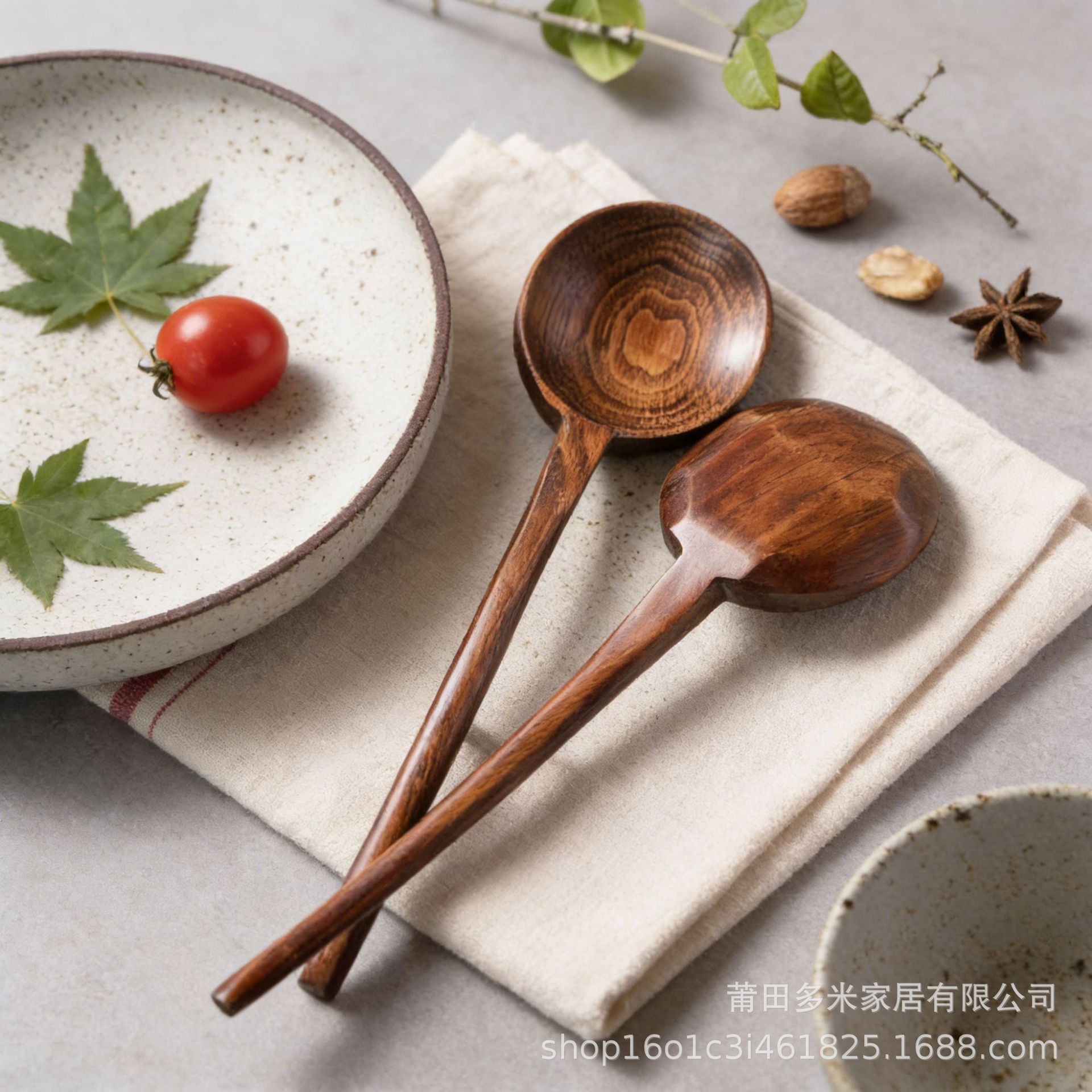 도매 일본식 나무 숟가락 수프 스푼 홈 긴 손잡이 빈티지 수프 스푼 나무 대형 주방 라면 긴 손잡이 숟가락