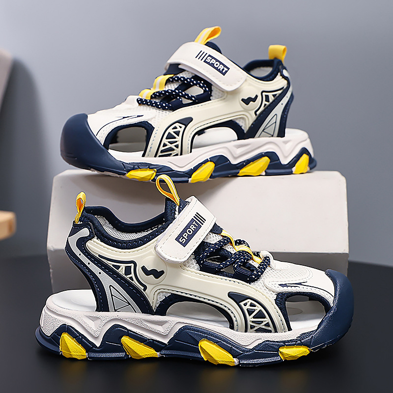 Zapatos casuales de moda para niños versátiles 2026 verano nuevos zapatos de playa transpirables de malla para niños sandalias deportivas de suela suave image 8