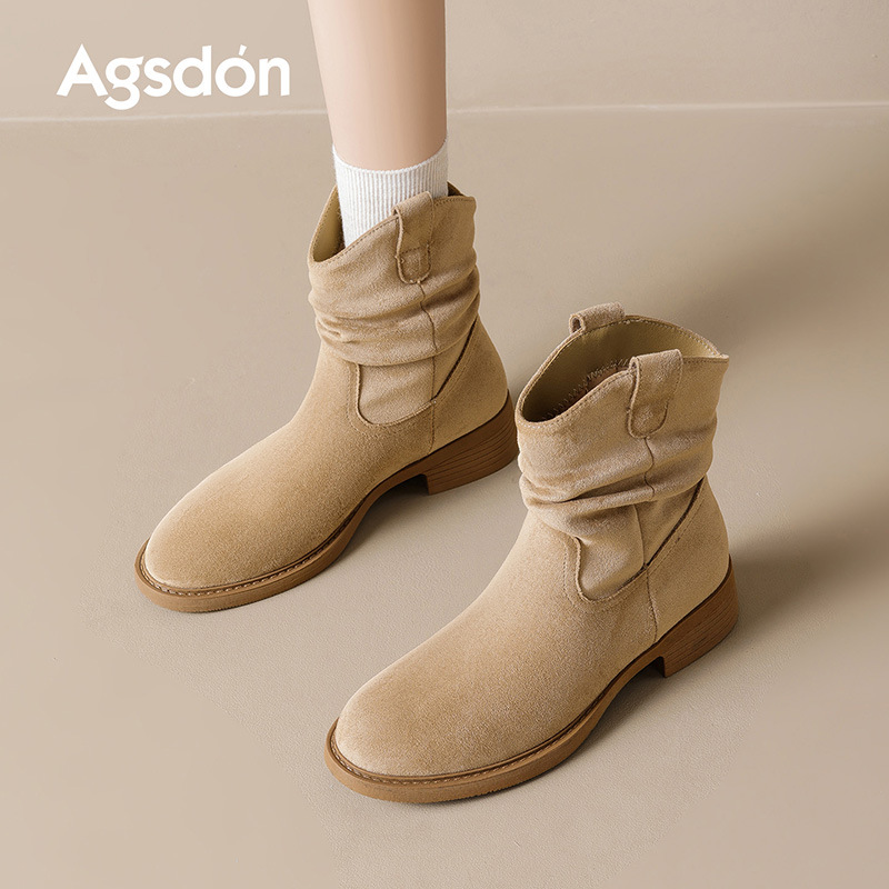 Botas cortas Denbocken 2026 nuevas botas de vaquero de invierno Meirard gigantescas