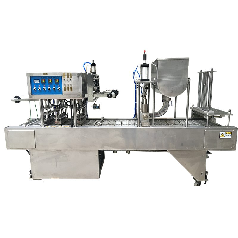 铭纳机械厂定做酒糟红糟酒醅糟全自动一出四灌装封杯机灌装封口机